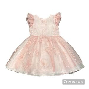 Special Occasion pink floral lace dress